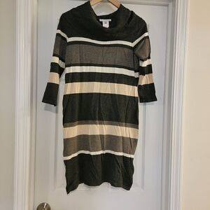 Studio One Sweater Dress Striped medium petite